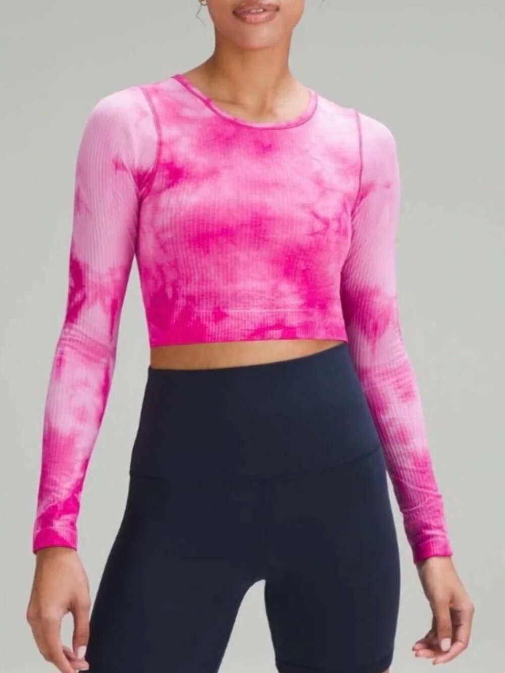 Lululemon Ebb to Street Long-Sleeve Shirt *Marble Dye Marble Dye Sonic Pink